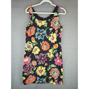 Rabbit Rabbit Rabbit Designs Sheath Dress Womens Sleeveless Floral Vibrant Color